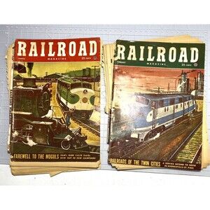 VTG Railroad Ephemera Pages/Pictures of Trains Equipment People Fe/Mr 1954 5.8oz